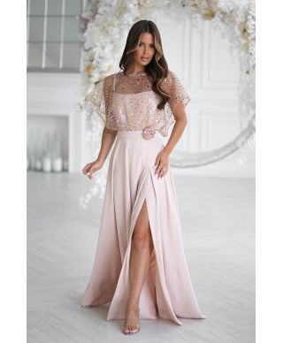 Vestito lungo elegante, avorio - Eleonora