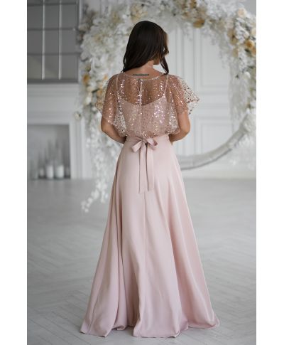 Vestito lungo elegante, avorio - Eleonora