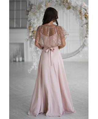 Vestito lungo elegante, avorio - Eleonora