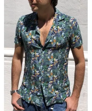 Key Jey - Camicia uomo fantasia - Maniche corte