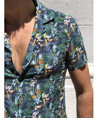 Key Jey - Camicia uomo fantasia - Maniche corte