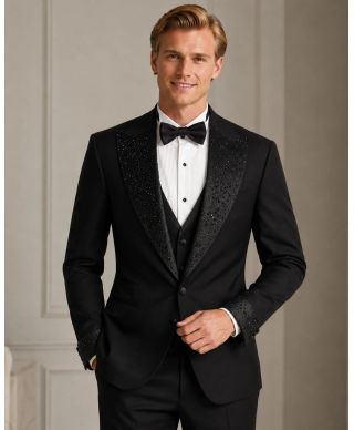 Smoking uomo nero con strass - Avignone