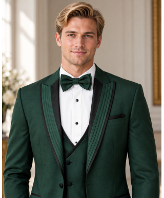 Smoking uomo con gilet, verde smeraldo - Boemia - Smoking uomo online - Gogolfun.it