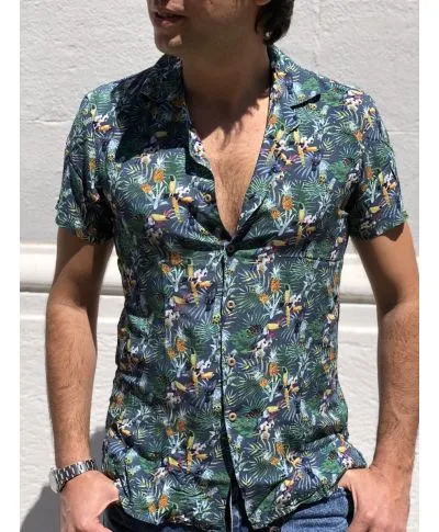 Key Jey - Camicia uomo fantasia - Maniche corte