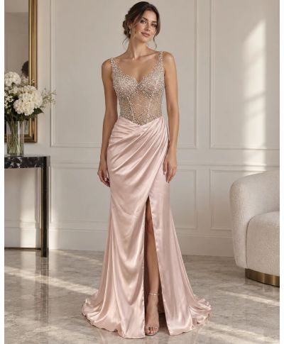 Abito elegante con corpetto gioiello - Kasos - Abiti da diciottesimo e matrimoni - Gogolfun.it