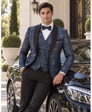 Tuxedo uomo con giacca particolare, petrolio - Lecce - Smoking uomo  particolari online - Gogolfun.it