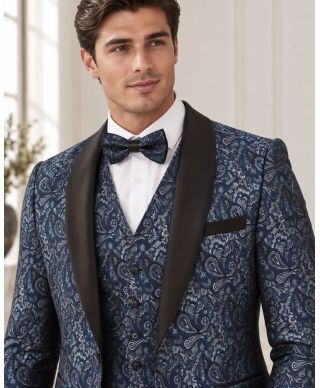 Tuxedo uomo con giacca particolare, petrolio - Lecce