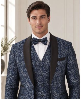 Tuxedo uomo con giacca particolare, petrolio - Lecce