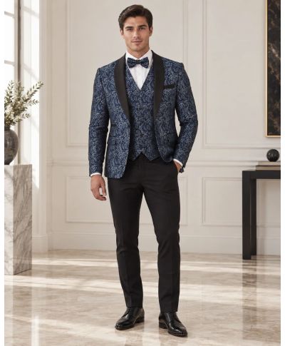 Tuxedo uomo con giacca particolare, petrolio - Lecce - Smoking uomo  particolari online - Gogolfun.it
