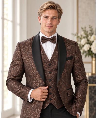 Tuxedo uomo con giacca particolare, Bronzo - Lecce - Smoking particolari online - Gogolfun.it