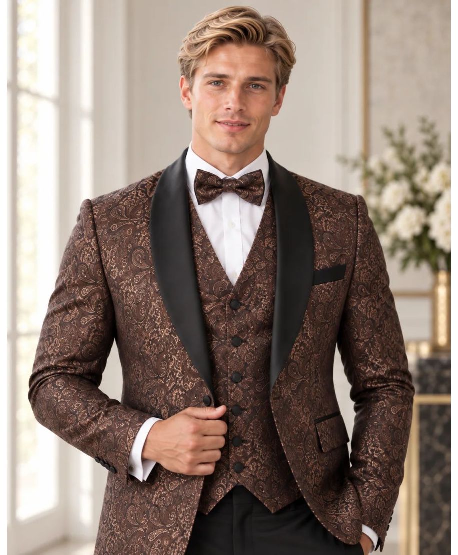 Tuxedo uomo con giacca particolare, Bronzo - Lecce - Smoking particolari online - Gogolfun.it