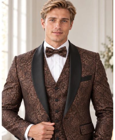 Tuxedo uomo con giacca particolare, Bronzo - Lecce - Smoking particolari online - Gogolfun.it