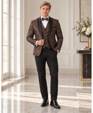 Tuxedo uomo con giacca particolare, Bronzo - Lecce