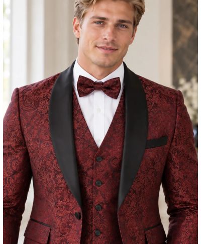 Tuxedo uomo con giacca damascata, bordo - Lecce - Smoking uomo particolari online - Gogolfun.it