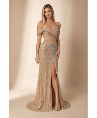 Abito a sirena oro - Paxos - Abiti da diciottesimo e matrimonio online - Gogolfun.it