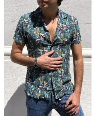 Key Jey - Camicia uomo fantasia - Maniche corte