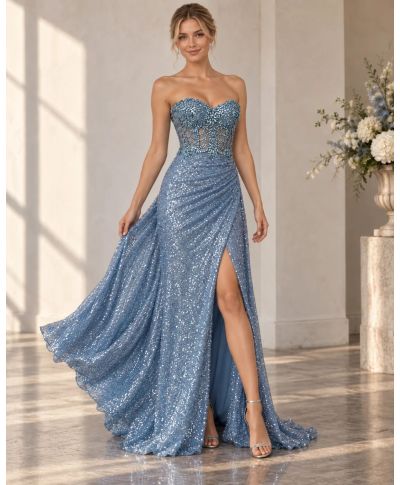 Abito a sirena con corpetto gioiello -  Themis - Abiti da Diciottesimo compleanno - Gogolfun.it