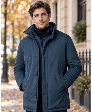 Trench uomo, blu - Imbottito e impermeabile - Saint Moritz - Trench e cappotti uomo online - Gogolfun.it