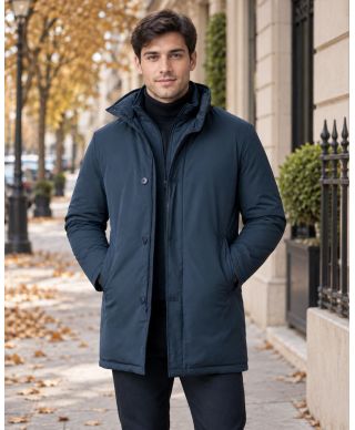 Trench uomo, blu - Imbottito e impermeabile - Saint Moritz