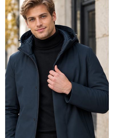 Parka uomo blu, modello Zakopane - Impermeabile ed antivento - Gogolfun.it