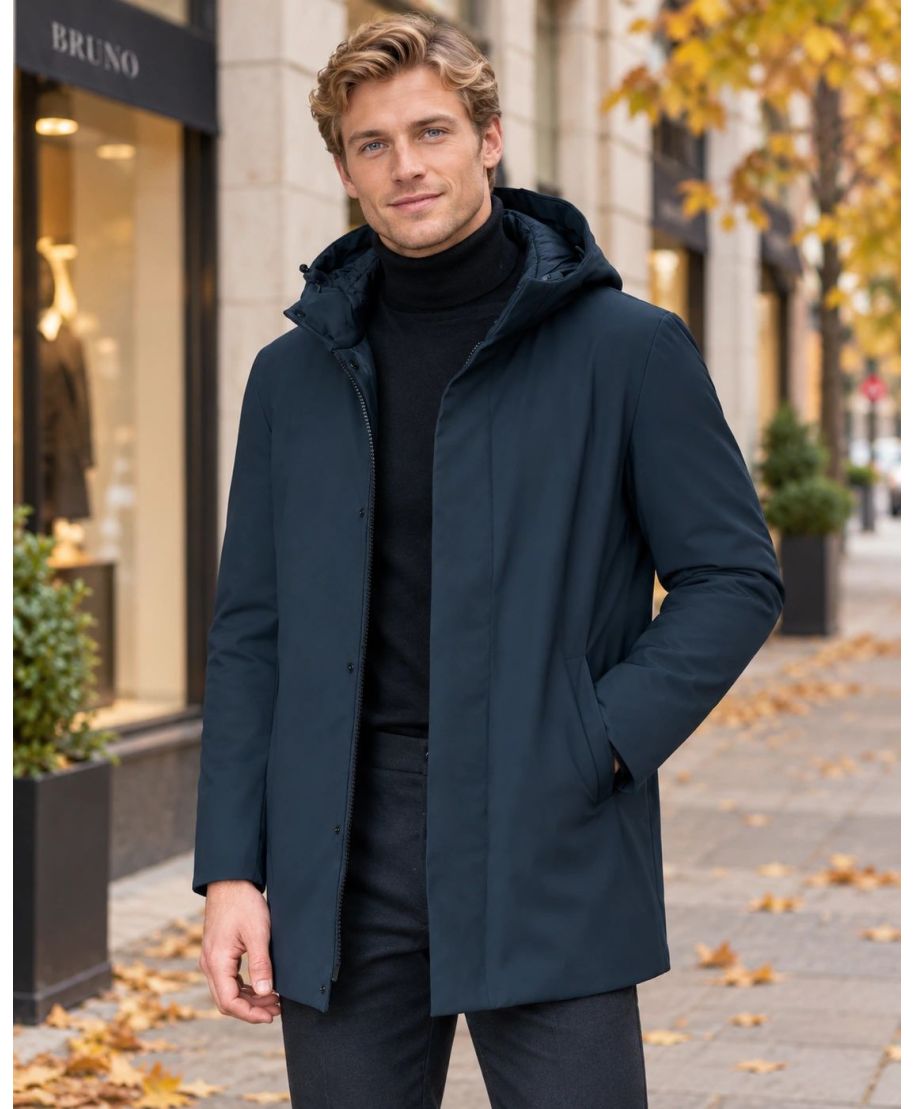 Parka uomo blu, modello Zakopane - Impermeabile ed antivento - Gogolfun.it
