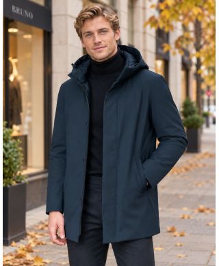 Parka uomo blu, modello Zakopane - Impermeabile ed antivento - Gogolfun.it