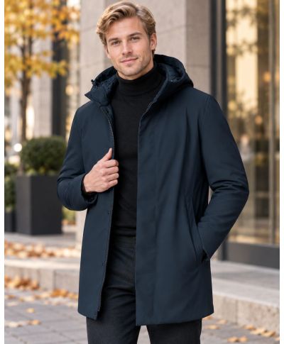 Parka uomo blu, modello Zakopane - Impermeabile ed antivento - Gogolfun.it
