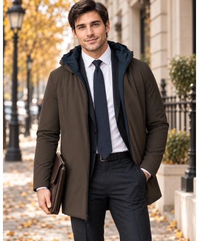 Parka uomo marrone, impermeabile - Zacopane - Gogolfun.it