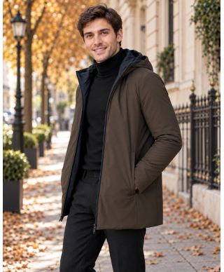 Parka uomo marrone, impermeabile - Zacopane - Gogolfun.it