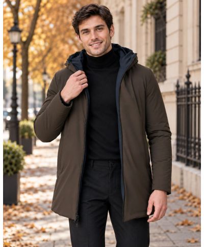 Parka uomo marrone, impermeabile - Zacopane - Gogolfun.it