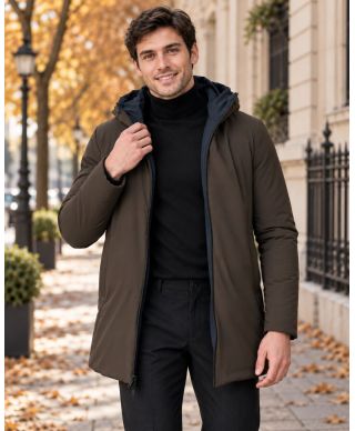 Parka uomo marrone, impermeabile - Zacopane
