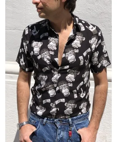 Camicia uomo fantasia - Maniche corte - Slim