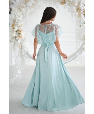 Vestito lungo elegante con spalle coperte - Eleonora