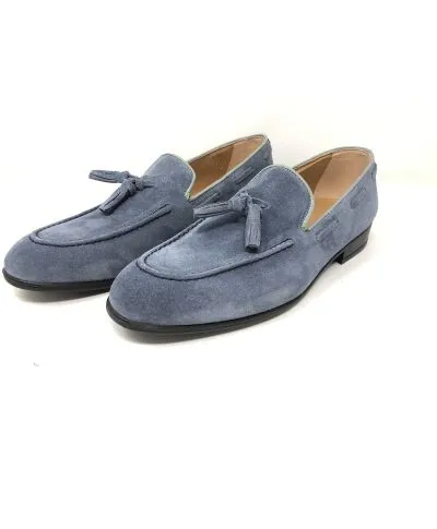 Mocassini uomo, blu chiari - Made in Italy