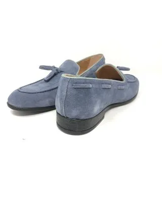 Mocassini uomo, blu chiari - Made in Italy