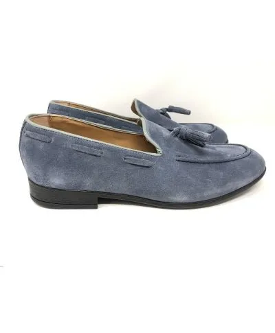 Mocassini uomo, blu chiari - Made in Italy
