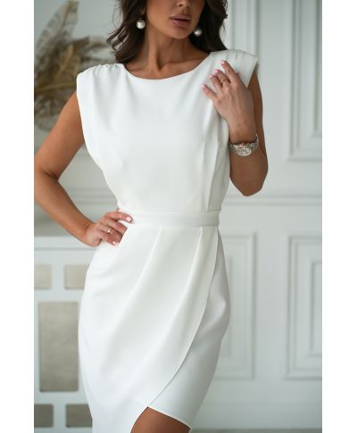 Vestito corto elegante - Tubino - Ecru