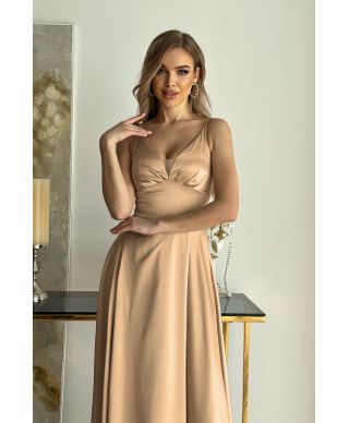 Vestito da cerimonia - In raso – Oro