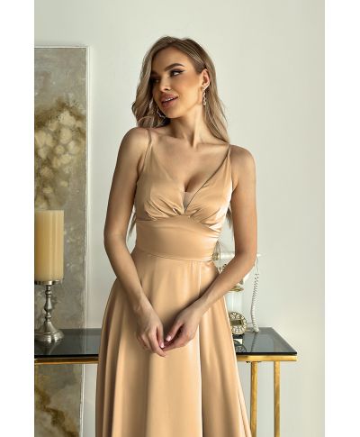 Vestito da cerimonia - In raso – Oro