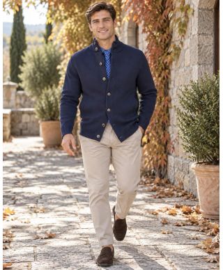 Cardigan uomo con bottoni, nero - Hugo