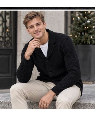 Cardigan uomo verde sportivo