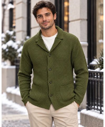 Cardigan uomo verde sportivo - Maglioni uomo online - Gogolfun.it