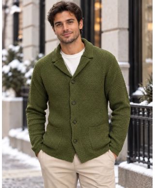 Cardigan uomo verde sportivo - Maglioni uomo online - Gogolfun.it