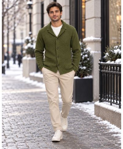 Cardigan uomo verde sportivo - Maglioni uomo online - Gogolfun.it