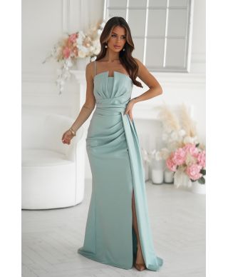 Vestito da cerimonia menta - Corsetto strutturato – Oriana