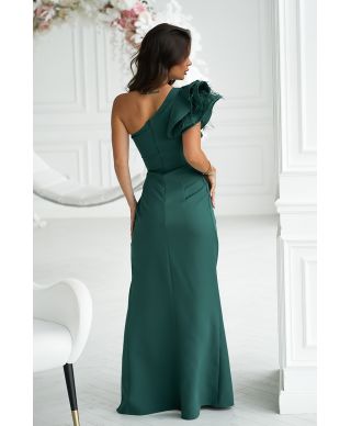 Vestito lungo elegante a sirena, verde -Fiora