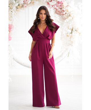Tuta donna bordeaux con pantaloni a palazzo - Kil