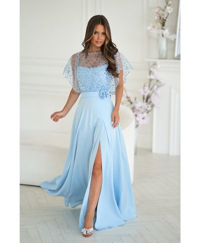 Abito elegante da cerimonia con spalle coperte - Eleonora