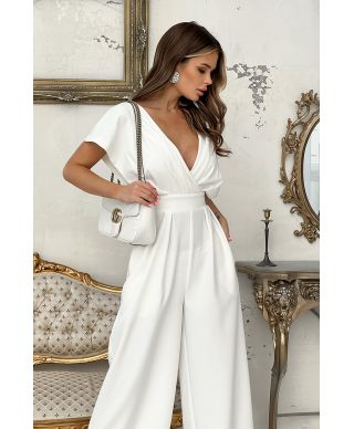 Tuta elegante - Ecrù - Pantaloni palazzo
