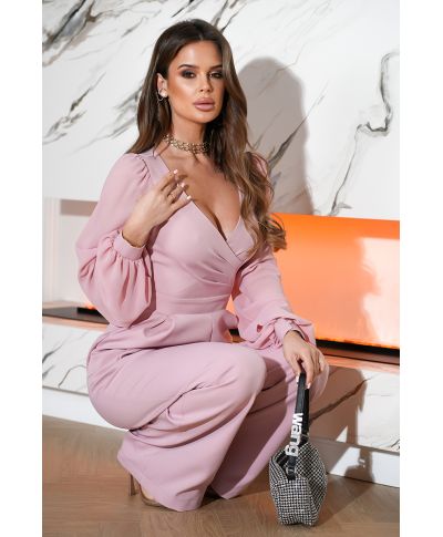 Tuta donna elegante - Con manichetta - Rosa